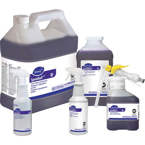 Diversey Power Cleaner & Degreaser, Spray, 50.7 fl oz (1.6 quart), Citrus Scent, 2/Carton, Purple