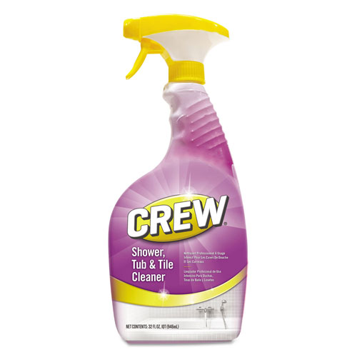 Diversey Crew Shower, Tub & Tile Cleaner, Liquid, 32 oz, 4/Carton
