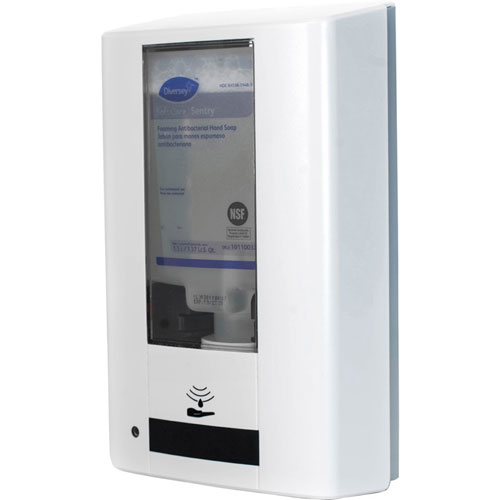 Diversey IntelliCare Hybrid Dispenser - Automatic/Manual - 1.37 quart Capacity - Durable, Lockable, Site Window, Tamper Resistant, Scratch Resistant, UV Resistant, Refillable - White - 2 / Carton