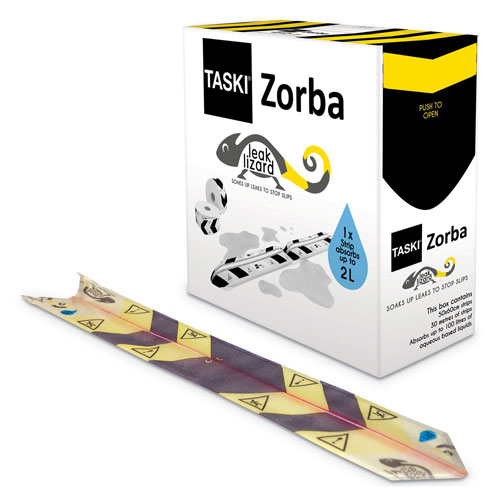 Diversey Zorba Absorbent Control Strips, 0.5 gal, 4.7" x 23.6", 50/Pack