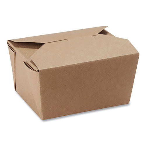 Dixie Reclosable One-Piece Natural-Paperboard Take-Out Box, 4.5 x 5 x 2.5, Brown, 450/Carton