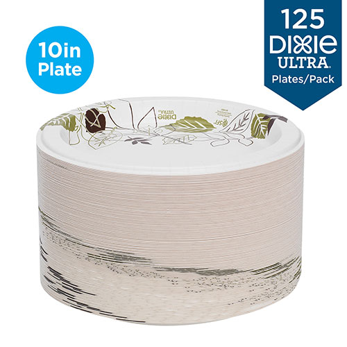 Dixie Ultra Pathways Heavy-Weight Paper Plates, 10”, 125/Pack