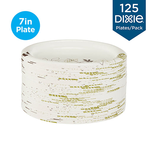 Dixie Pathways Medium-Weight Paper Plates, 6 7/8, 500/Carton (UX7WS)