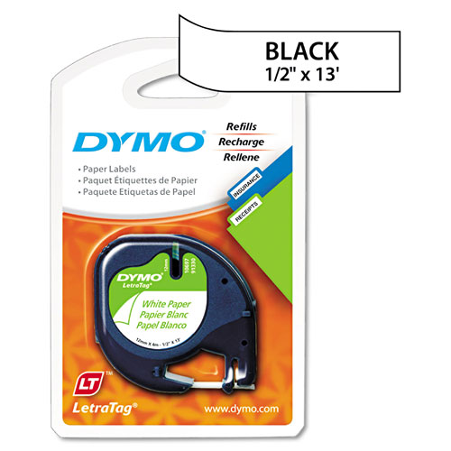 Dymo LetraTag Paper Label Tape Cassettes, 0.5
