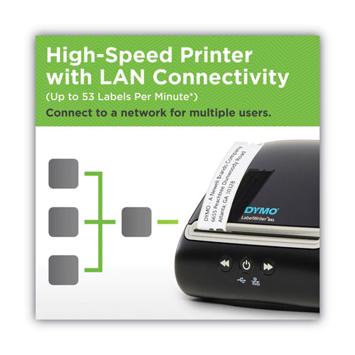 Dymo LabelWriter 5XL Series Label Printer, 53 Labels/min Print Speed, 5.5 x 7 x 7.38