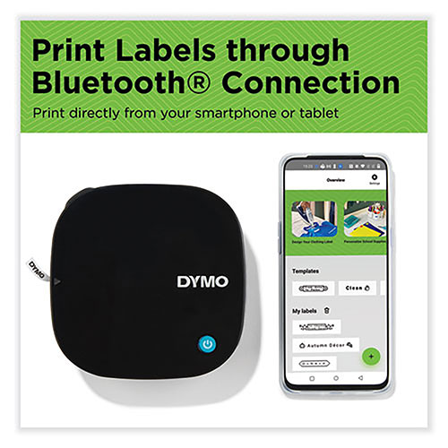 Dymo LetraTag 200B Portable Thermal Bluetooth Label Maker, 1.77 x 4.72 x 4.72