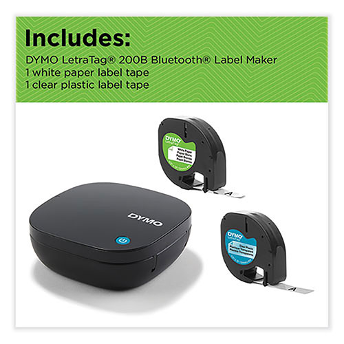 Dymo LetraTag 200B Portable Thermal Bluetooth Label Maker, 1.77 x 4.72 x 4.72