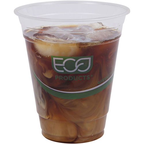 Eco-Products GreenStripe Cold Cups - 12 fl oz - 50 / Pack - Clear - Polylactic Acid (PLA) - Cold Drink