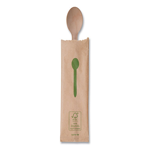 Eco-Products Wood Cutlery, Spoon, Natural, 500/Carton