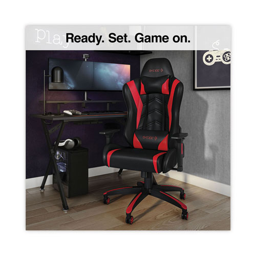 Emerge Vartan Bonded Leather Gaming Chair, Supports Up to 275 lbs, 18.3
