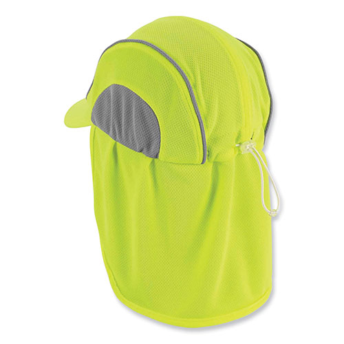 Ergodyne Chill-Its 6650 High-Performance Hat Plus Neck Shade, Polyester, One Size Fits Most, Lime