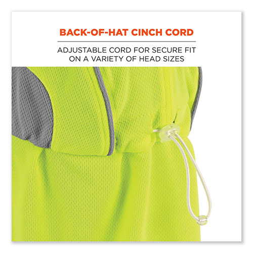 Ergodyne Chill-Its 6650 High-Performance Hat Plus Neck Shade, Polyester, One Size Fits Most, Lime