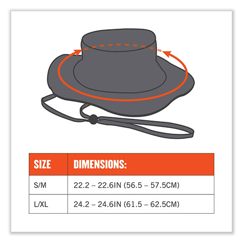Ergodyne Chill-Its 8936 Lightweight Mesh Paneling Ranger Hat, Large/X-Large, Khaki