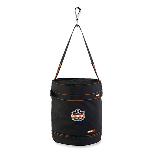 Ergodyne Arsenal 5970T Swiveling Hook Nylon Hoist Bucket + Top, 100 lb, Black
