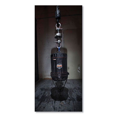 Ergodyne Arsenal 5970T Swiveling Hook Nylon Hoist Bucket + Top, 100 lb, Black