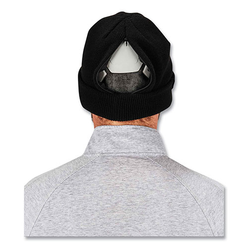 Ergodyne N-Ferno 6811ZI Rib Knit Hat + Bump Cap Insert, One Size Fits Most, Black