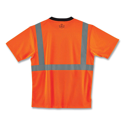 Ergodyne GloWear 8289BK Class 2 Hi-Vis T-Shirt with Black Bottom, Medium, Orange