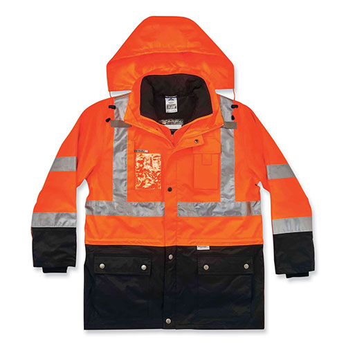 Ergodyne GloWear 8388 Class 3/2 Hi-Vis Thermal Jacket Kit, 5X-Large, Orange
