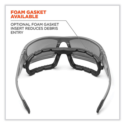 Ergodyne Skullerz Odin Safety Glasses, Kryptek Typhon Nylon Impact Frame, Polarized Smoke Polycarb Lens
