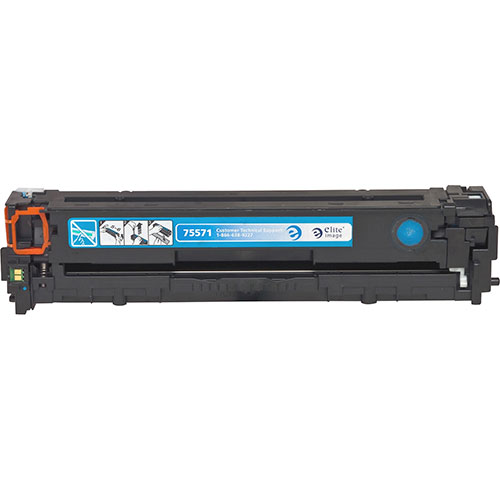 Elite Image Remanufactured Toner Cartridge, Alternative for HP 128A (CE321A), Laser, 1300 Pages, Cyan, 1 Each