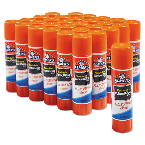 Elmer's Washable School Glue Sticks, 0.21 oz, Applies and Dries Clear, 8/Pack