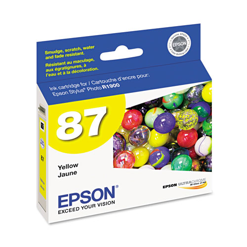 Epson T087420 (87) UltraChrome Hi-Gloss 2 Ink, Yellow