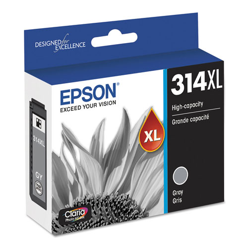 Epson T314XL720S (314XL) Claria High-Yield Ink, 830 Page-Yield, Gray