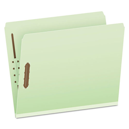 Pendaflex Heavy-Duty Pressboard Folders w/ Embossed Fasteners, Letter Size, Green, 25/Box