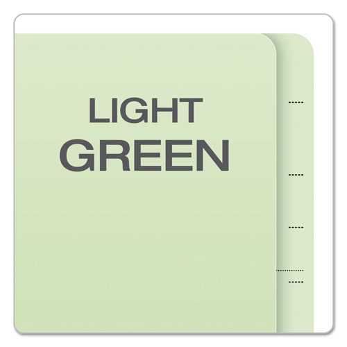 Pendaflex End Tab Classification Folders, 1 Divider, Legal Size, Pale Green, 10/Box
