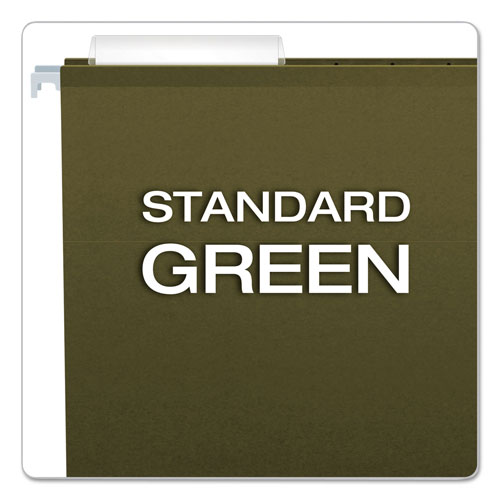 Pendaflex Reinforced Hanging File Folders, Legal Size, 1/3-Cut Tab, Standard Green, 25/Box