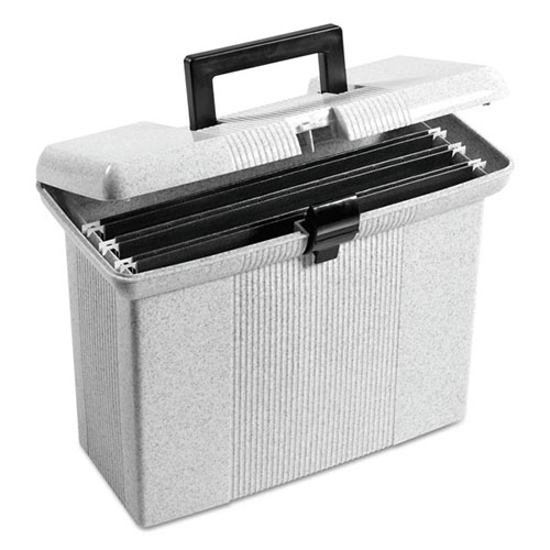 Pendaflex Portable File Boxes, Letter Files, 14.88" x 6.5" x 11.88", Granite
