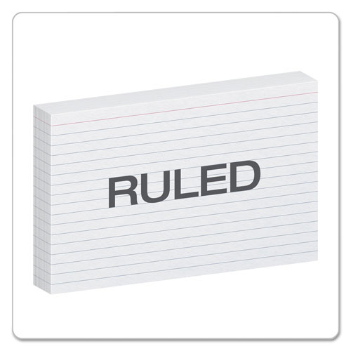 Oxford Ruled Index Cards, 5 x 8, White, 100/Pack