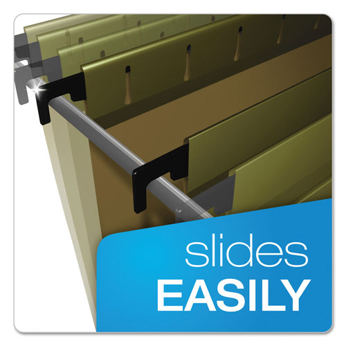 Pendaflex SureHook Hanging Folders, Letter Size, 1/5-Cut Tab, Standard Green, 20/Box