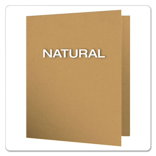 Oxford Earthwise by Oxford 100% Recycled Paper Twin-Pocket Portfolio, Natural