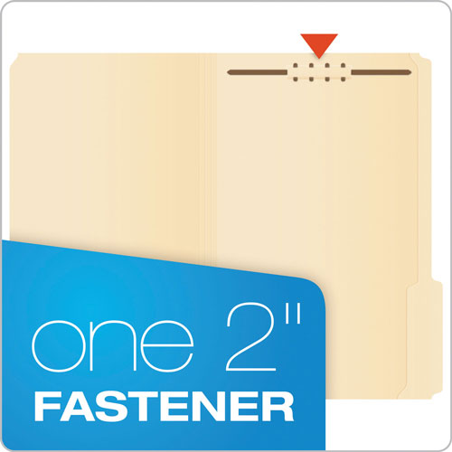 Pendaflex Manila Folders with One Fastener, 1/3-Cut Tabs, Legal Size, 50/Box