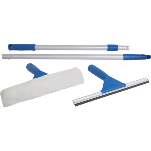 Ettore Products Window Cleaning Combo Kit - MicroFiber, Silicone Rubber - White, Multi - 1 Each