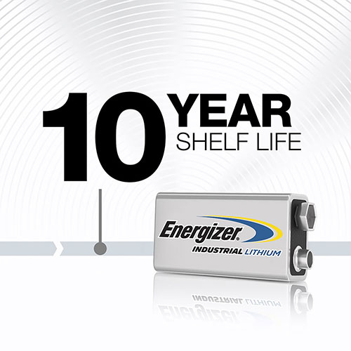 Energizer Industrial Lithium 9V Battery, 9 V, 12/Box