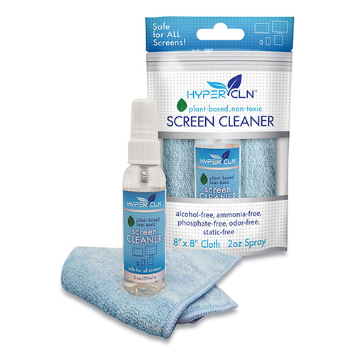 Falcon Safety HYPERCLN Screen Cleaning Kit, 2 oz Spray Bottle