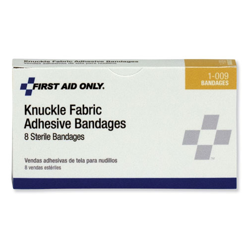 Physicians Care First Aid Fabric Knuckle Bandages, 8/Box