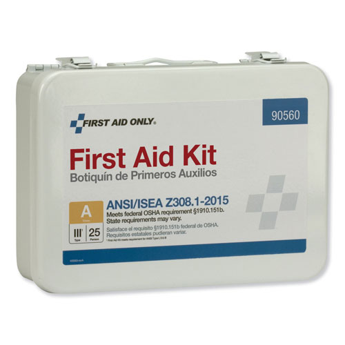 First Aid Only ANSI Class A 25 Person Bulk First Aid Kit for 25 People, 89 Pieces