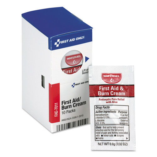 First Aid Only SmartCompliance Burn Cream, 10/Box