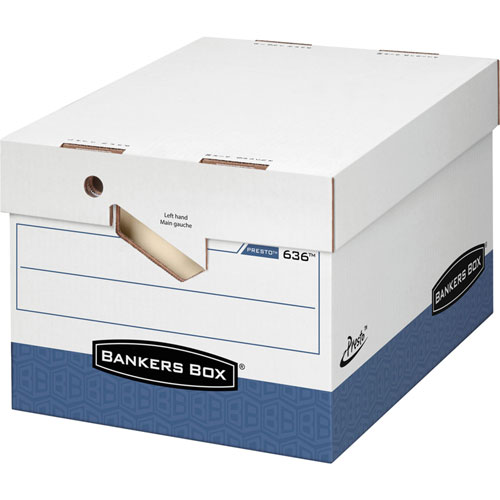 Fellowes PRESTO Ergonomic Design Storage Boxes, Letter/Legal Files, 12.88