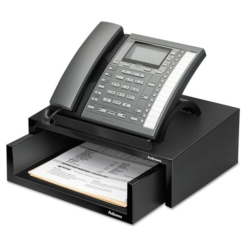 Fellowes Designer Suites™ Telephone Stand, 13 x 9 1/8 x 4 3/8, Black Pearl