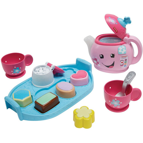 Fisher-Price Play Tea Set, Sweet Manners, 3-9/10"Wx13"Lx13"H