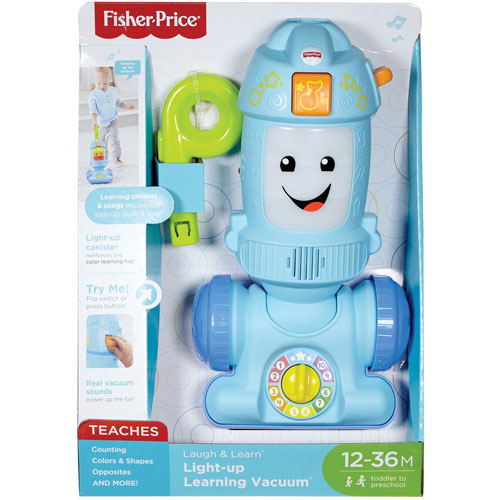 Fisher-Price Learning Vacuum, Light-Up, 5"Wx7-1/2"Lx16-1/4"H