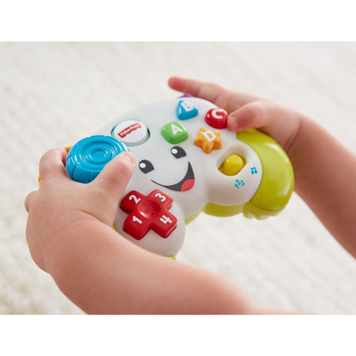 Fisher-Price Game & Learn Controller, Skill Learning: Number, Color, Shape, Songs, Phrase, Sound, Alphabet, Fine Motor, Letter, Eye-hand Coordination, Dexterity