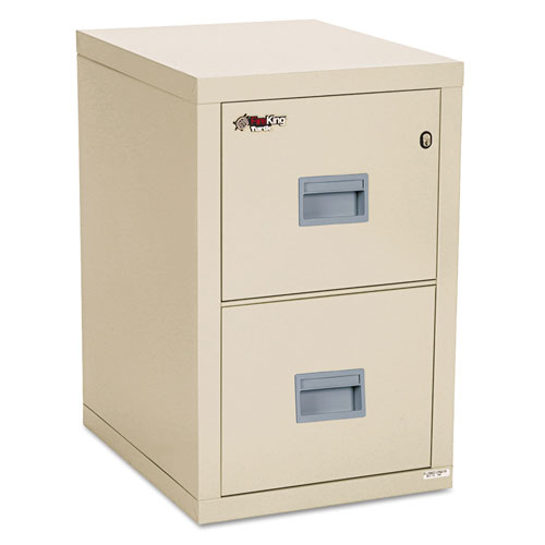 Fireking Turtle Two-Drawer File, 17.75w x 22.13d x 27.75h, UL Listed 350° for Fire, Parchment