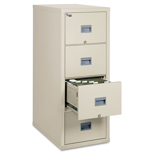 Fireking Patriot Insulated Four-Drawer Fire File, 17.75w x 31.63d x 52.75h, Parchment