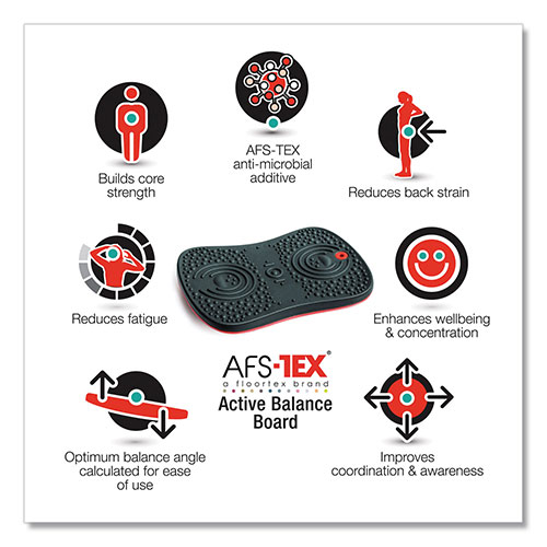 Floortex AFS-TEX Active Balance Board, 14 x 20 x 2.5, Black