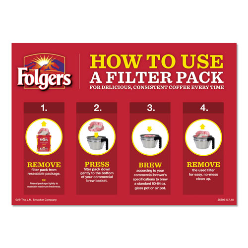 Folgers Coffee Filter Packs, Black Silk, 1.4 oz Pack, 40Packs/Carton